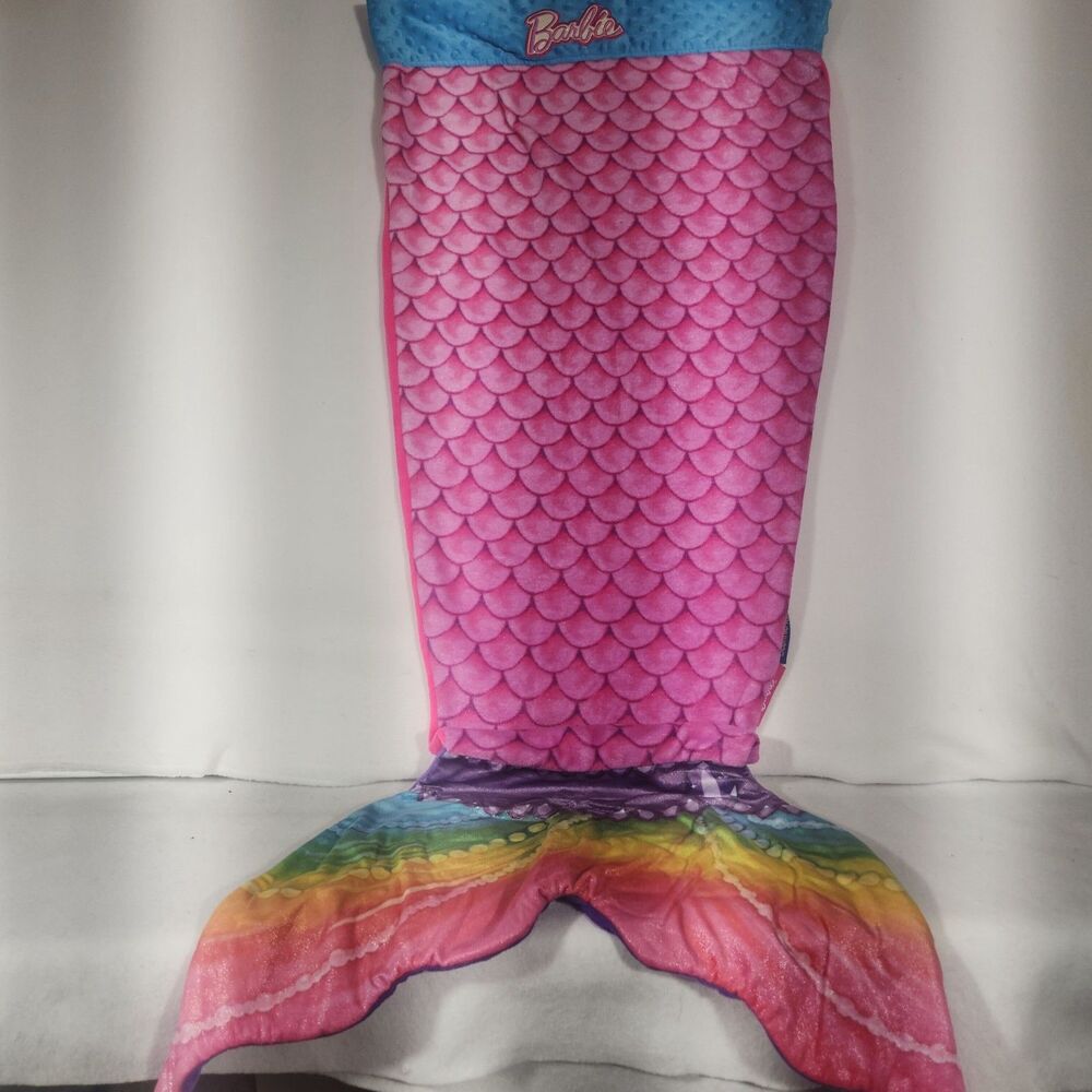 Barbie Rainbow Tail Mermaid Blanket Pink Fleece By Blanket Tails